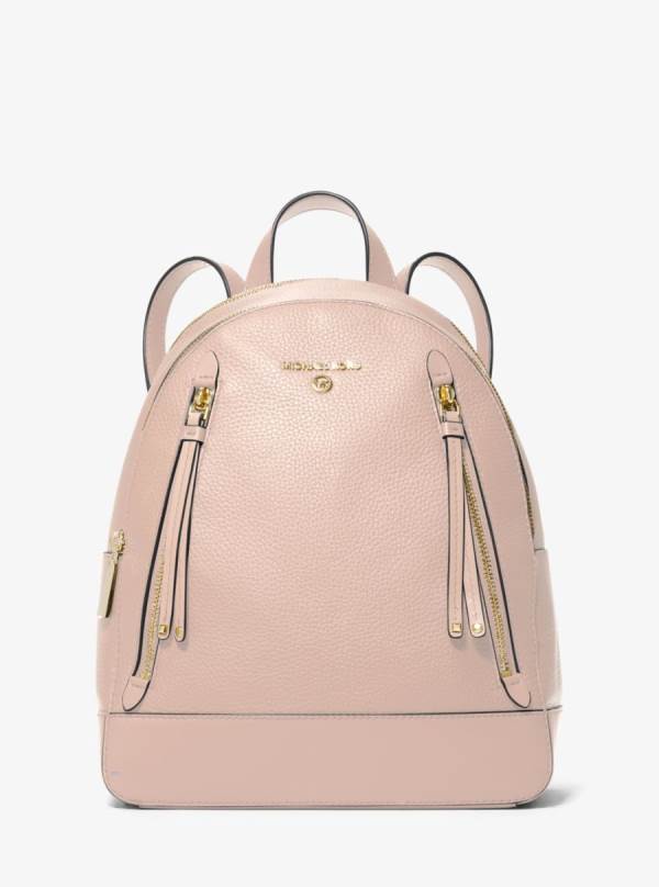 Damske Batohy Michael Kors Brooklyn Medium Pebbled Leather Ruzove - Kabelky Michael Kors Akcia | GUBKT-2056